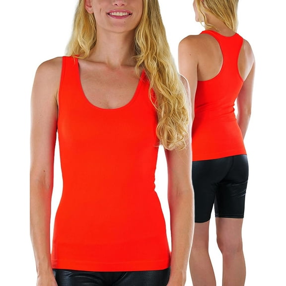 ToBeInStyle Womens Ribbed Seamless Racerback Scoop Neck Tank Tops