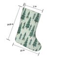 thumbnail image 2 of Christmas Stockings 14.8'' - Light Green Tree Snow Pattern, Xmas Stockings for Party Favors Christmas Decorations, 2 of 5