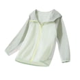 thumbnail image 2 of CYRBOKO Girls' Color Block Sun Jacket, Summer Ice Fabric Light Breathable Soft Elastic UV Protector Green Size 13-14 T, 2 of 7