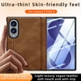 thumbnail image 6 of ELEHOLD Case for Samsung Galaxy Z Fold8, Premium Leather Texture Slim Protective Cover with Built-in HD/Privacy Screen Protector, Hinge Protection, D, 6 of 9