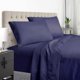 thumbnail image 1 of Juego de sábanas azul marino tamaño completo con bolsillo profundo hasta colchón de 21 pulgadas, 4 piezas - Colección de sábanas y fundas de almohada de primera calidad - Extra suave, resistente a las, 1 of 1