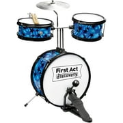 First Act Discovery Blue Swirls Stars Designer Drum Set FD5057, Blue