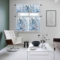 thumbnail image 5 of Blue Octopus Kitchen Curtains Valances and Tiers Set of 3 Ocean Coral Starfish Tier Curtains and Valance with Rod Pocket for Small Windows, 27.5"x24", 5 of 9