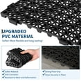 thumbnail image 4 of Tzou 50-Pack 12"x12" Interlocking Drainage Tiles - Non-Slip PVC Floor Mats w/Holes for Pool Decks, Bathrooms, Kitchens | Modular Splicing Design, Fast-Draining (Grey/Black), 4 of 8