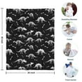 thumbnail image 4 of Black Cartoon Dinosaurs Skeletons Bones Pattern Blanket,Comfortable Soft Flannel Throw Blanket,All Season,Warm Lightweight Blankets for Sofa Bed Couch Living Room Chair,30"x40", 4 of 4