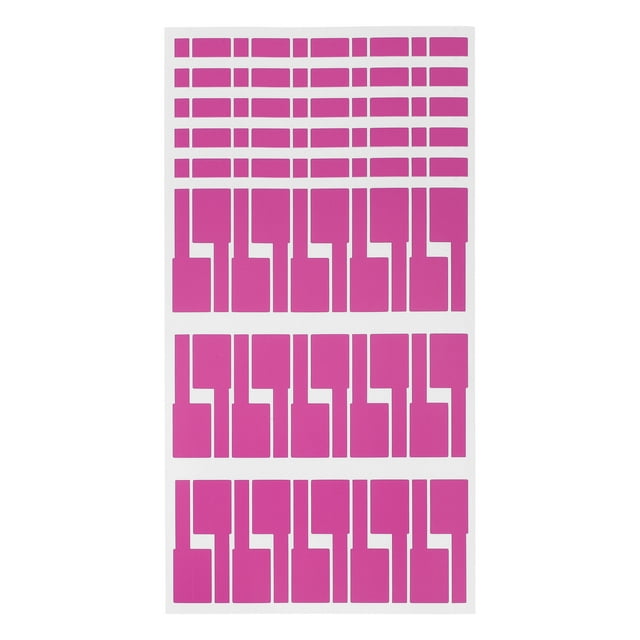 Unique Bargains 6 Pcs Handwritable P-Type Gift stickers 3.31"x1.02" Rose Red