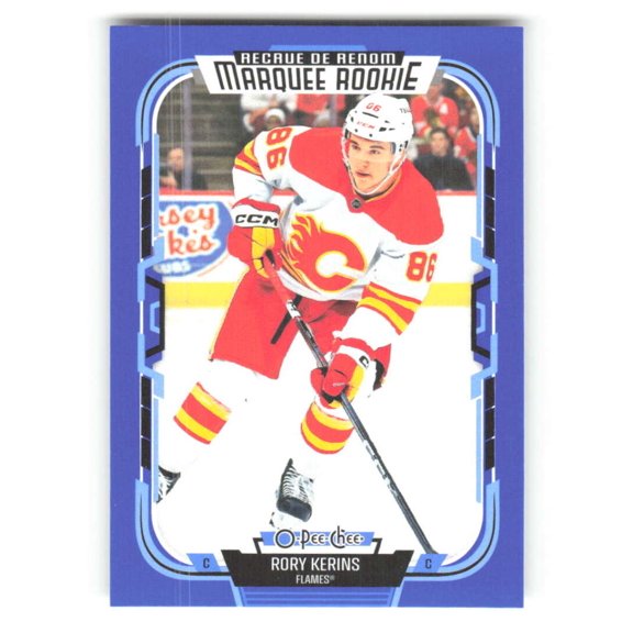 2025-26 O-Pee-Chee Blue Border #571 Rory Kerins Marquee Rookie RC Rookie Calgary Flames NHL Hockey Trading Card