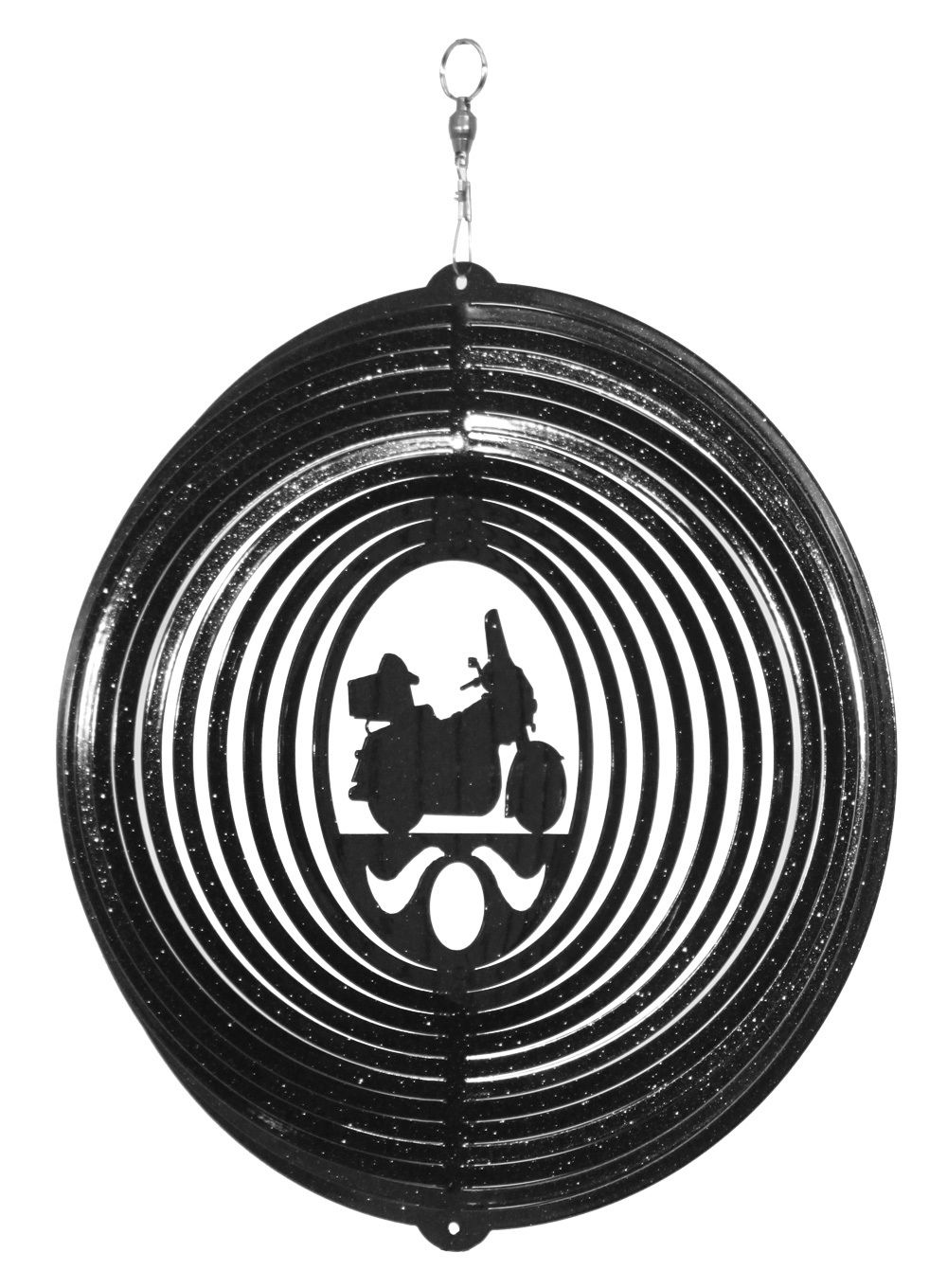 SWEN Products FULL DRESSED MOTORCYCLE HARLEY Swirly Metal Wind Spinner ...