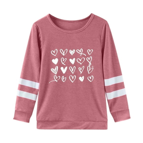 LUOGENLI T Shirt for Girls Girls Long Sleeve T Shirt Children's Crew Neck Top Tc Girls T Shirt Shirts for Girls Trendy Floral Gray 2-3 Years
