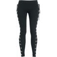thumbnail image 4 of Pantalones de mujer, leggings góticos con cordones laterales, negros, ajustados, para invierno y Navidad., 4 of 5
