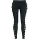 thumbnail image 4 of Pantalones de mujer, leggings góticos con cordones laterales, negros, ajustados, para invierno y Navidad., 4 of 5