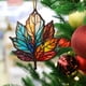 thumbnail image 4 of Acrylic Flat Printing Leaves Christmas Decorations Christmas Tree Decorations Hanging Pendants, 4 of 5