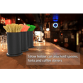 thumbnail image 3 of MyLifeUNIT Straw Holder Dispenser, Stainless Steel Kitchen Utensil Organizer 6.7" x 4.9", Black, 3 of 5