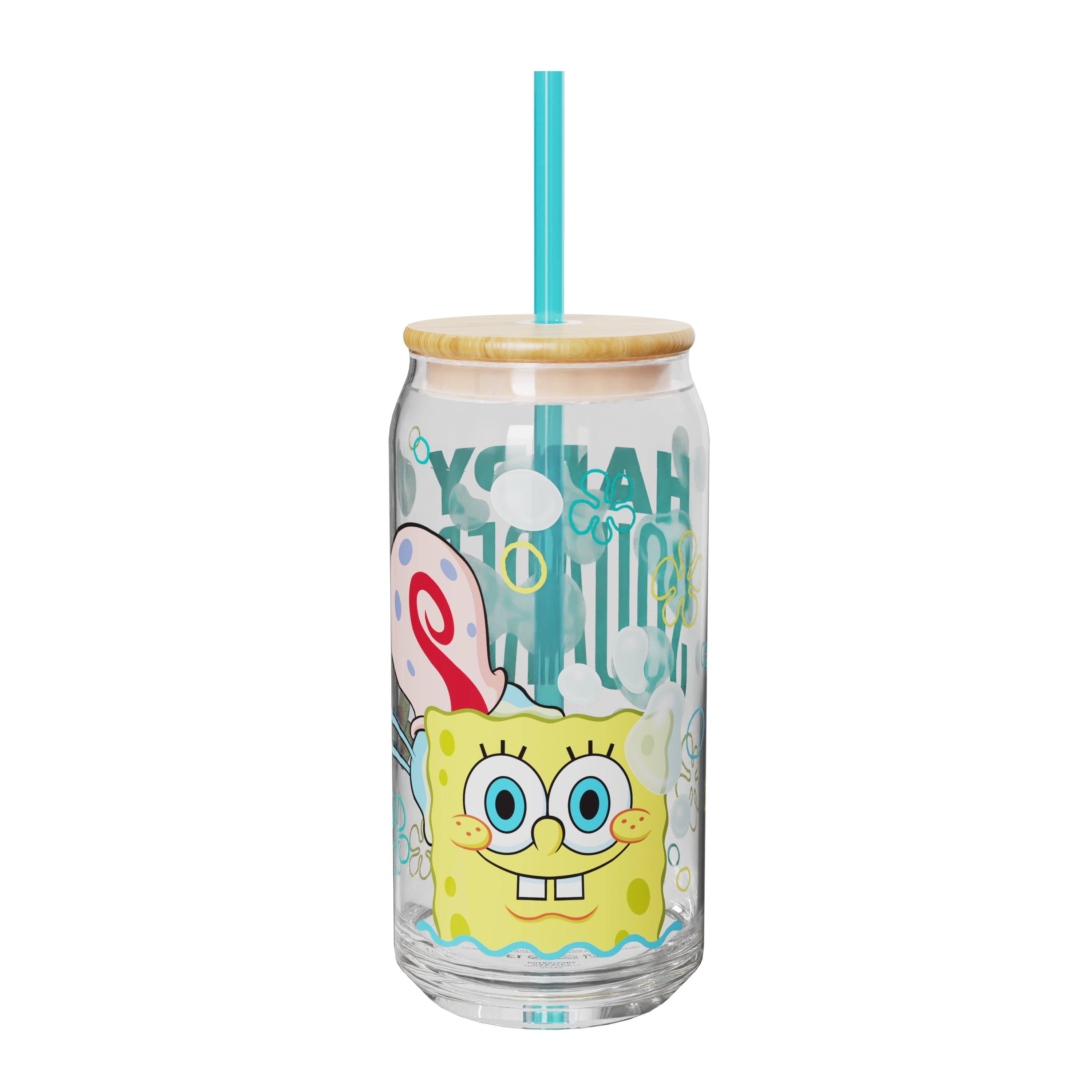 Zak Designs 20oz Spongebob Glass Hadley Tumbler