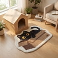 thumbnail image 3 of Black Cat In Box Shaped Doormat, Fluffy Cartoon Kitten Floor Rug, Non Slip Water Absorbent Indoor Entrance Mat for Cat Lovers Home Decor, 3 of 7
