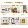 thumbnail image 6 of Wooden Play Kitchen for Kids, Pretend Toy Kitchen Set with Realistic Lights & Sounds, Versatile Storage, Fun Accessories, Perfect Gift for Ages 3+, White, 6 of 8