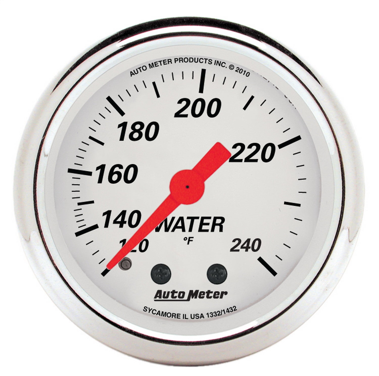Auto Meter 1432 Designer Black Mechanical Water Temperature Gauge 