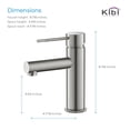 thumbnail image 6 of Luxury Solid Brass Single Hole Bathroom Faucet with Pop Up Drain, 6 of 10