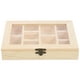 thumbnail image 2 of Caja de madera sin terminar con compartimentos para organizar joyas, caja de almacenamiento de joyas de madera DIY con tapa, 2 of 7