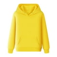 thumbnail image 1 of Sweat à Capuche pour Hommes Automne Uni avec Poche Manches Longues Jaune m, 1 of 3