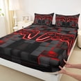 thumbnail image 3 of Castle Fairy Abstract Hexagon Gamepads Queen Sheet Sets for Kids Teens,Video Game Bed Set, 3 of 7