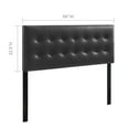 thumbnail image 7 of Hawthorne Collections Modern Vinyl Full Panel Headboard in Black, 7 of 7