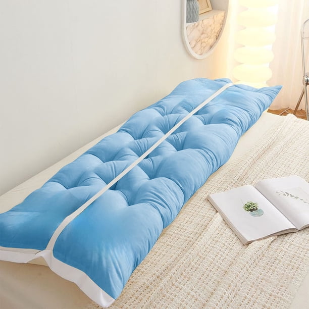 Coussin lombaire confortable pour lit, coussin de soutien cale, pour lecture, grand coussin de dossier triangulaire pour baie vitrée, canapé, chambre à coucher, bleu marin, 200 x 50 x 20 cm Coussin lombaire confortable pour lit, coussin de soutien cale, pour lecture, grand coussin de dossier triangulaire pour baie vitrée, canapé, chambre à coucher, bleu marin, 200 x 50 x 20 cm