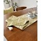thumbnail image 5 of Xiao Hua Camino de mesa con borlas triangulares, diseño de ondas verdes, estilo nórdico, jacquard, geométrico, con borlas, para té, comida, tira larga, poliéster y algodón, amarillo, 30 x 178 cm, 5 of 5