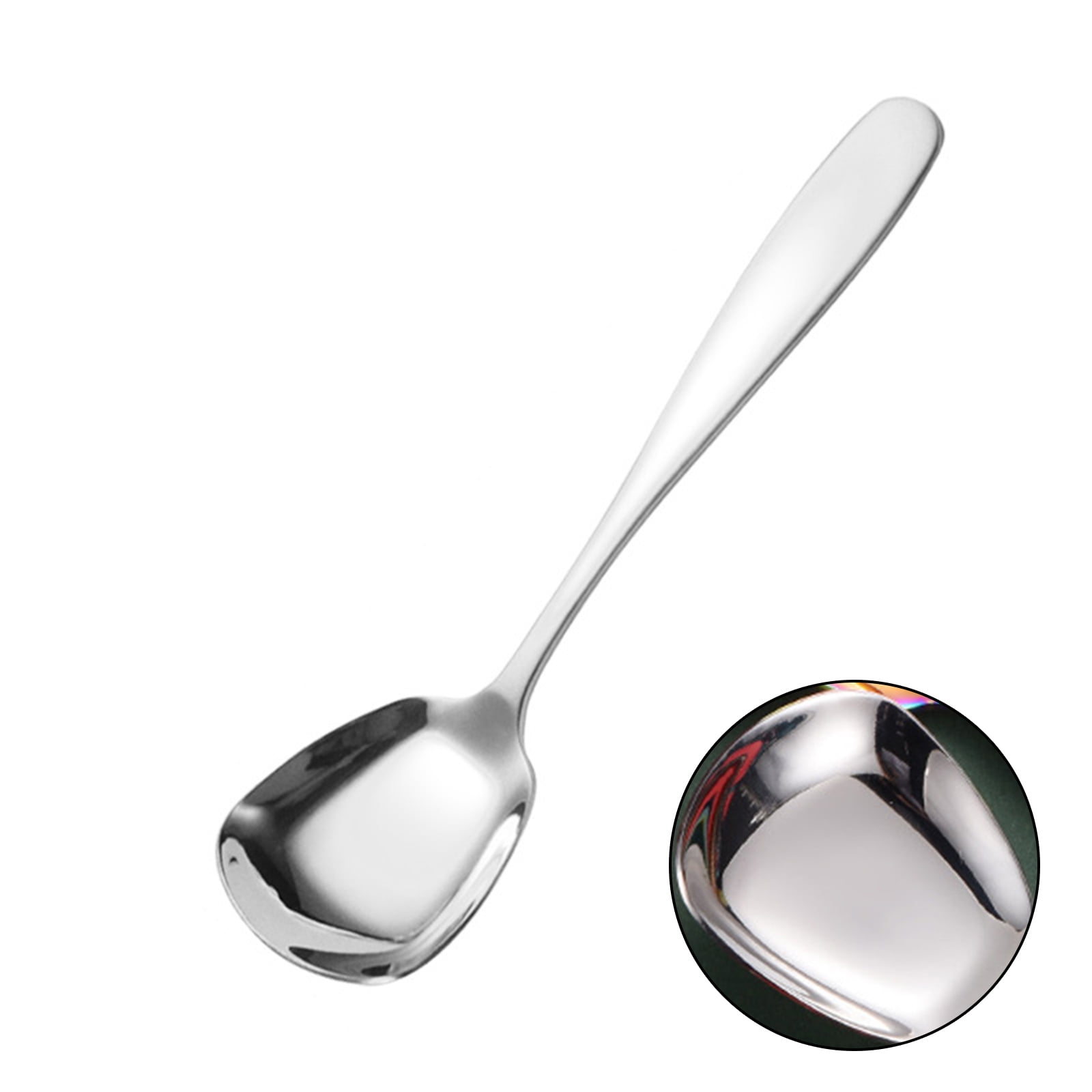 Shovel Stainless Steel Spoon Square Head Thickened Household