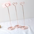 thumbnail image 3 of 10 soportes para fotos con forma de corazón, para notas, recuerdos de boda (oro rosa), 3 of 6