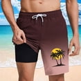 thumbnail image 4 of Pantalones Cortos Casuales para Hombre Imprimir con Bolsillos Pantalones de Playa de Cintura Elástica, Pantalones Cortos de Cintura Elástica para Hombre, 4 of 5