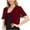 Wine, variant on jsaierl Women Soft Chiffon Open Front Sheer Short Sleeve Cardigans For Evening Dress