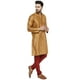SKAVIJ Robe de Mariée Indienne en Soie Kurta Pyjama pour Hommes Brown M France – image 4 sur 6
