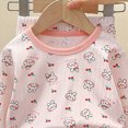 thumbnail image 4 of TOWED22 Baby Girl Toddler Clothes Outfits Set Long Sleeve Round Neck Tee + Elastic Waist Joggers 2 Piece Fall Winter Cute Comfy(Light Purple,2-3 Y), 4 of 6