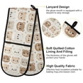 thumbnail image 4 of Dailycode Double Sided Oven Mitt with Loop Heat Resistant Kitchen Long Potholders 7" x 35" Cute Little Bear Face, 4 of 6
