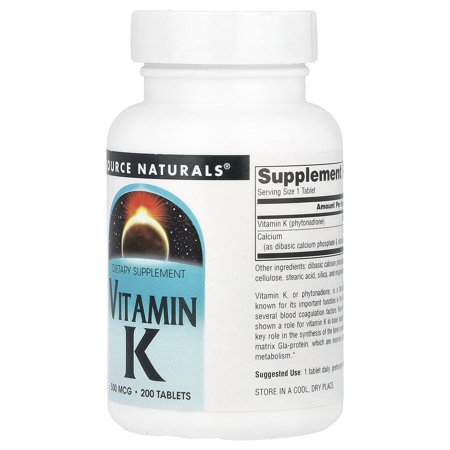 ソースナチュラルズ ビタミンK 500mcg 200粒 タブレット Source Naturals Vitamin K 500mcg 200Tablets