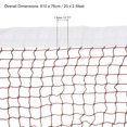 thumbnail image 2 of Uxcell 20x2.5ft  Badminton Net Badminton Court Netting Replacement 0.71x0.71" Mesh with Nylon Rope  Red, 2 of 6