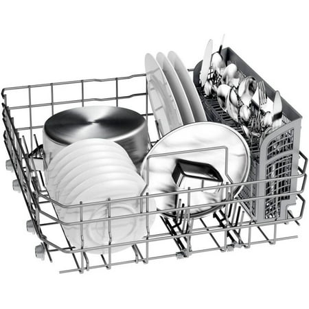 Bosch - 800 Series 24" Top Control Built-In Stainless Steel Tub Dishwasher with 3rd Rack and CrystalDry, 42 dBa - Custom Panel Ready