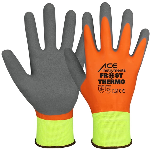 Guantes de trabajo impermeables recubiertos de látex para máxima protección, talla 08/M