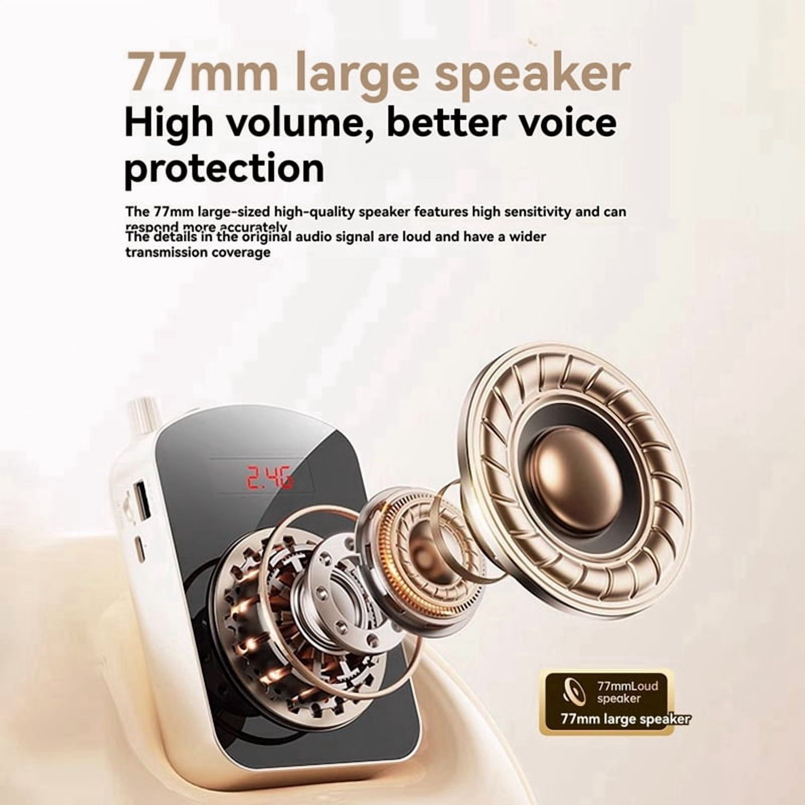 Voice Amplifier Wireless with Lavalier Microphone,Portable Voice Amplifier with Laple Mic Speaker,for Classroom,Speech