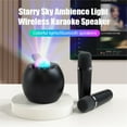 thumbnail image 3 of Holloyiver Mini Karaoke Machine for Kids with 2 Wireless Microphones, Portable Bluetooth 5.0 Speaker Led Lights Karaoke Gifts for Friend Family Birthday Christmas Camping Home Party, 3 of 4