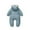 C#1Blue558, variant on CAIVO Baby Jumpsuit Winter Girls Hood Boys Zippers Pockets Solid Color Cute Long Sleeve Onesie One-Pieces