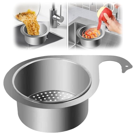 Stainless Steel Swan Sink Strainer Basket, New Upgraded Model Multifunctional Sink Drain Basket, Easy to Filter Kitchen Waste,Faucet Hanging Filter Basket, Drain Basket for Fruit, Vegetable