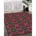 thumbnail image 2 of Ahgly Company Indoor Rectangle Patterned Plum Pie Purple Area Rugs, 7' x 10', 2 of 6