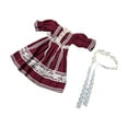 thumbnail image 3 of 1/6 bjd muñeco princesa traje de vestir para hacer tus propias muñecas manos en la flexibilidad de la foto accesorios de bricolaje para niños vestidos Rojo, 3 of 8