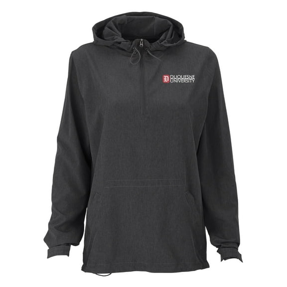 Women's Charcoal Duquesne Dukes Pullover Stretch Anorak Jacket