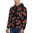 thumbnail image 3 of Rateoe Watermelon Pattern Mens Hoodie, Pullover Hooded Sweatshirt, Kangaroo Pocket Hoodie Ideal for Daily Wear, Travel and Home-Small, 3 of 7