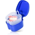 thumbnail image 1 of KISEER Boîte de Rangement pour Prothèses Bleues avec Panier de Trempage pour Nettoyage de Voyage, 1 of 7