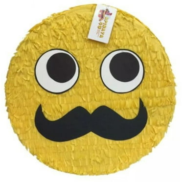 APINATA4U Mustache Emoticon Pinata 16"