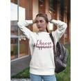 thumbnail image 2 of Choose The Happines Sweatshirt Women -GoatDeals Designs, Female Small, 2 of 4